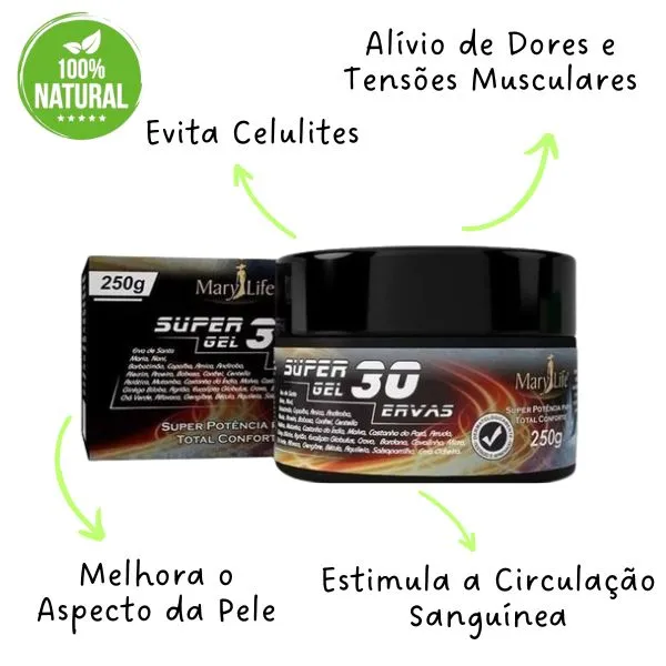 Benefícios Super Gel 30 Ervas